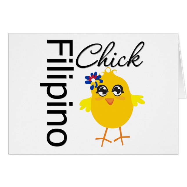 Filipino Chick Hälsningskort (Framsidan Horizontal)