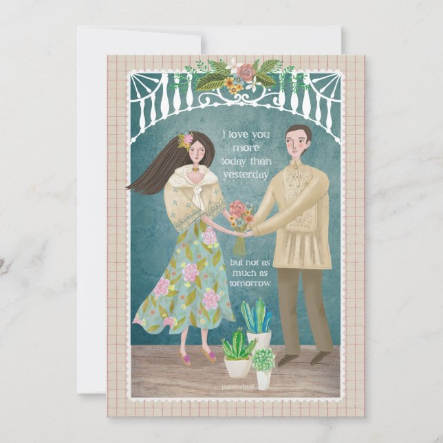Filipino Couple Julkort (Framsida)