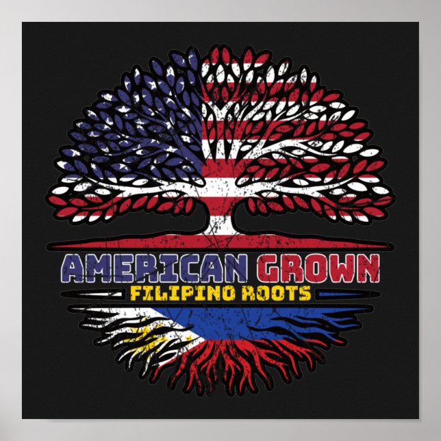 Filipino Filippinerna Förenta staterna Förenta sta Poster (Framsidan)