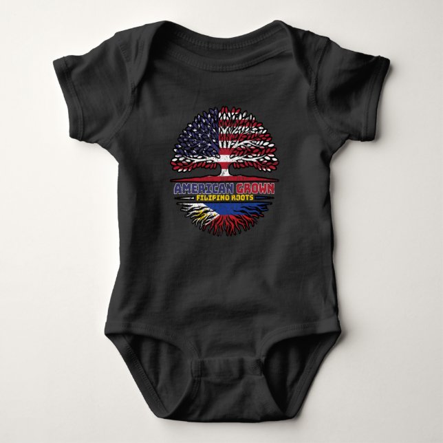 Filipino Filippinerna Förenta staterna Förenta sta T Shirt (Framsida)