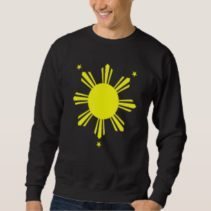 Filipino Flagga 3 stjärnor och Sol Manar Women Pin Lång Ärmad Tröja