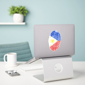 Filipino Flagga bärbar etikett