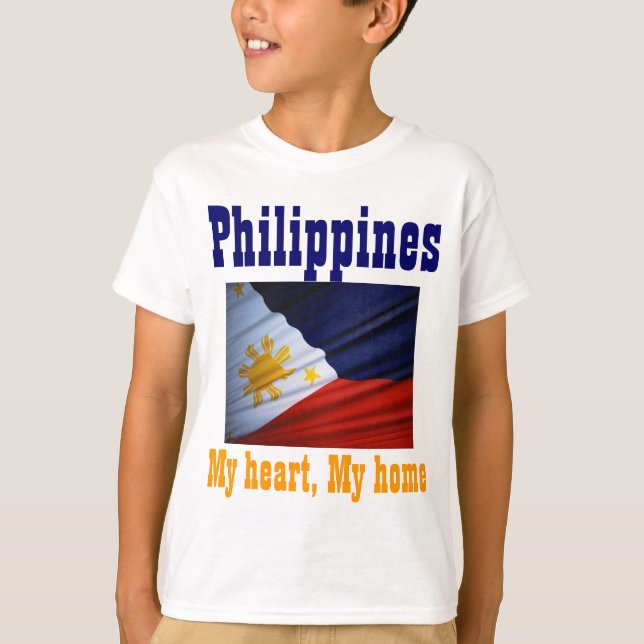 Filipino flagga children t-shirts (Framsida)