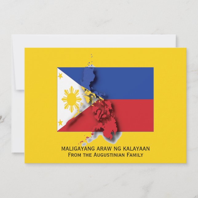 Filipino Flagga LYCKLIG INDEPENDENCE DAY Julkort (Framsida)
