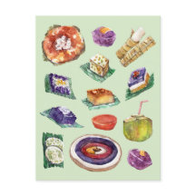 Filipino Food Delicties in Watercolor Pinoy