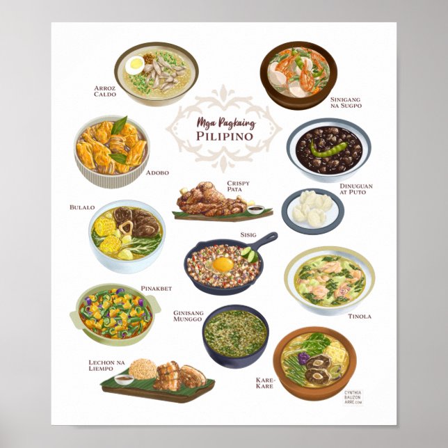 Filipino Food / Dish / Cusine Poster (Framsidan)