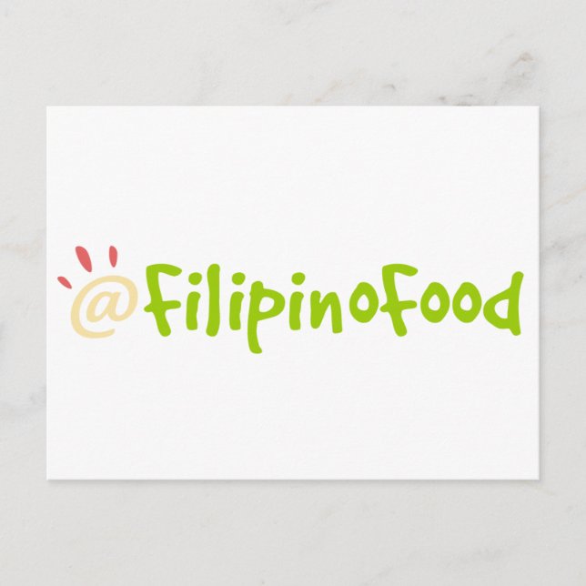 Filipino Food Vykort (Framsida)