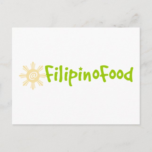 Filipino Food Vykort (Framsida)