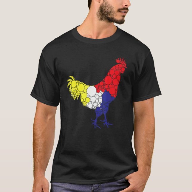 Filipino Gamecock CockfighFilippinerna Tupp T Shirt (Framsida)