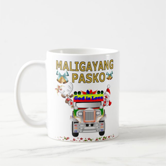Filipino God jul - Maligayang Pasko Kaffemugg (Vänster)