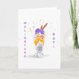 Filipino Halo Birthday Greeting Card Kort