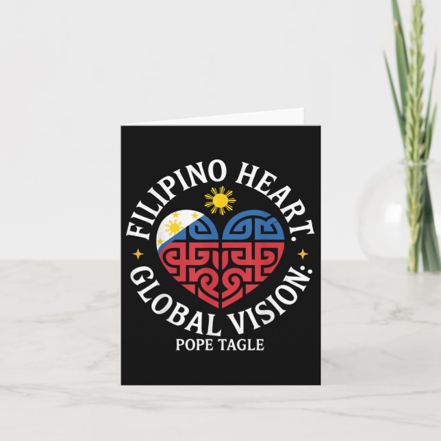 Filipino Heart Global Vision Påve Tagle  Kort (Framsida)