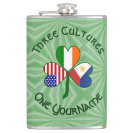 Filipino Irish Flaggor Shamrock Personalize Fickplunta