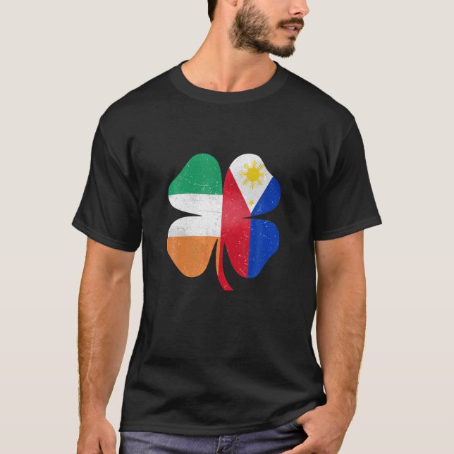 Filipino Irish Shamrock Philippines Ireland St. Pa T Shirt (Framsida)