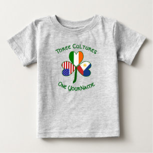 Filipino Irländsk USA Shamrock Flag Personlig T Shirt