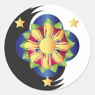 Filipino Lotus Flower Mandala Runt Klistermärke