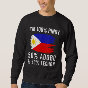 Filipino Manar Filippinerna Flagga Funny Pinoy Fun Lång Ärmad Tröja