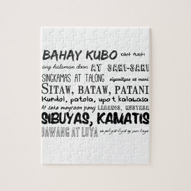 Filipino Nursery Rhyme Series Pussel (Vertikal)