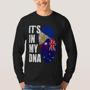 Filipino och australiensisk mix DNA Flagga arv T Shirt
