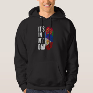 Filipino och Eritreansk Mix DNA Flagga Arv Hoodie