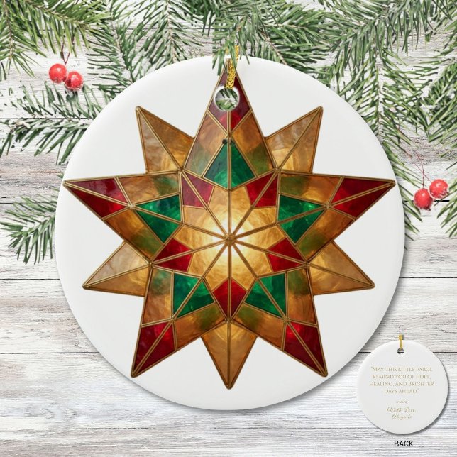 Filipino Parol Christmas Blessing Keepsake Julgransprydnad Keramik (Skapare uppladdad)
