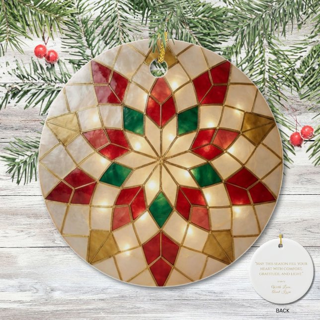 Filipino Parol Comfort Christmas Keepsake Julgransprydnad Keramik (Skapare uppladdad)