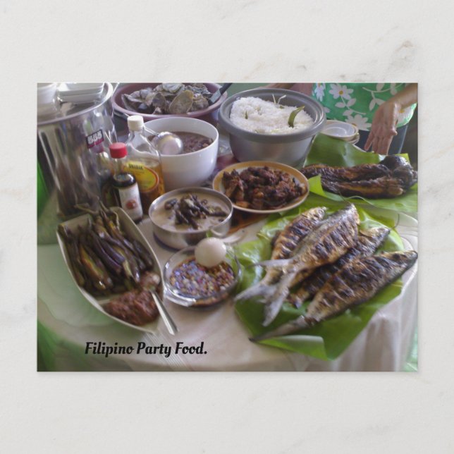 Filipino Party Food.  Vykort (Framsida)