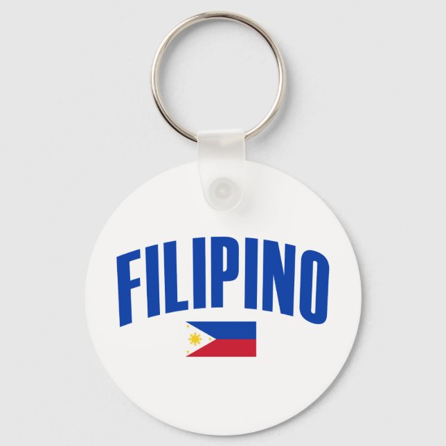 Filipino Philippine Flagga Nyckelring (Framsida)