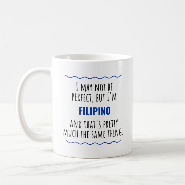 Filipino Phillipines Son Ddotter HalBlood Gift Kaffemugg (Vänster)