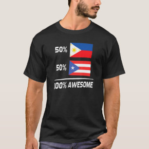 Filipino Puerto Rican Flagga Filippinerna Puerto R T Shirt