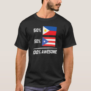 Filipino Puerto Rican Flagga Filippinerna Puerto R T Shirt