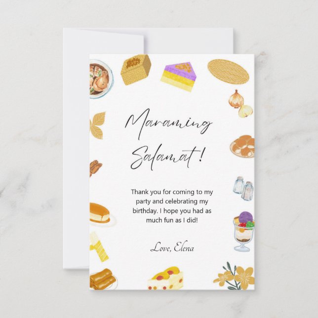 Filipino, tack, ditt kort Filippinernas mattema (Framsida)