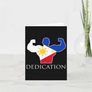Filipino Weightlift Philippines Flagga Bodybuild Kort