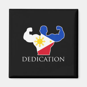 Filipino Weightlift Philippines Flagga Bodybuild Magnet