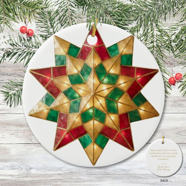 Filipinsk Parol Julsegen Minnessak Julgransprydnad Keramik (Skapare uppladdad)