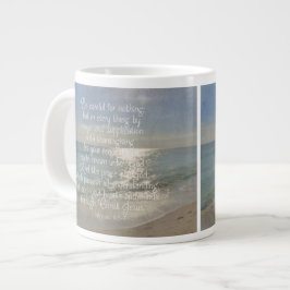 Filipper 4:13 Christian Bible Verse Beach Jumbo Mugg