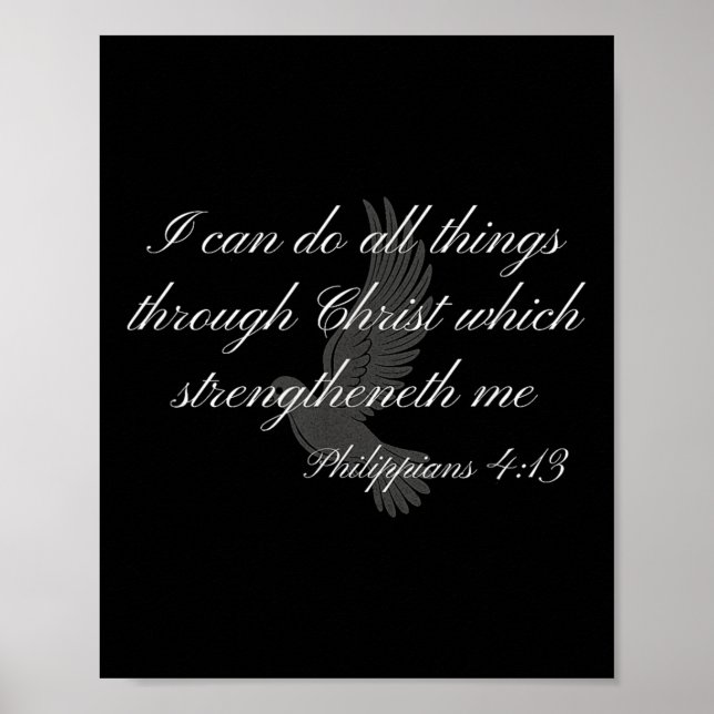 Filipper 4_13 Christian Thned Bible Verse Desi Poster (Framsidan)