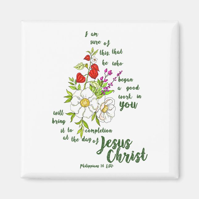 Filipperbrevet 1:6 magnet (Framsidan)