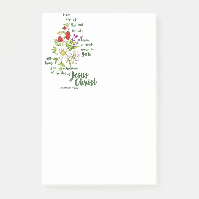 Filipperbrevet 1:6 post-it block (Framsida)