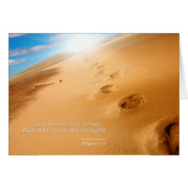 Filipperbrevet 4:13: Jag kan göra allt genom honom Hälsningskort