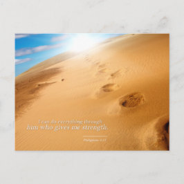 Filipperbrevet 4:13: Jag kan göra allt genom honom Vykort