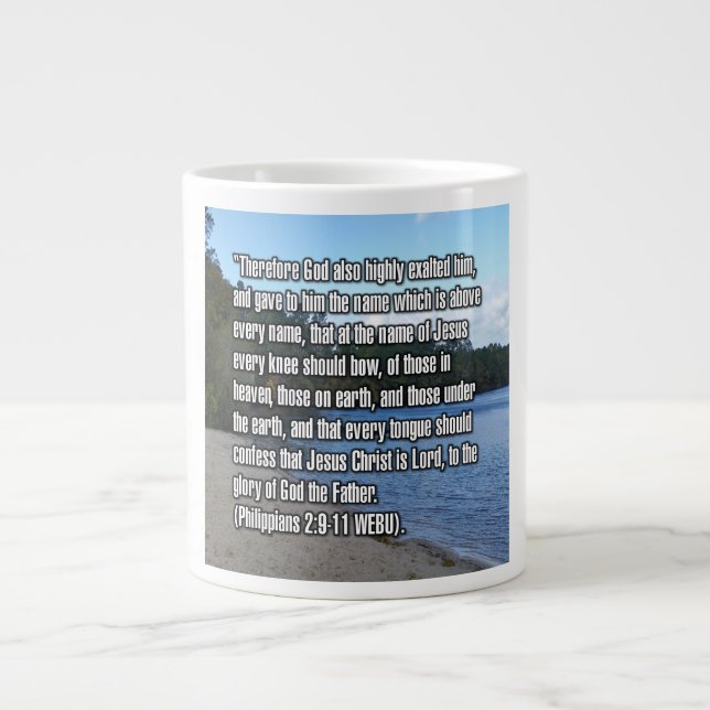 Filipperna 2:9-11 WEBU Mug Jumbo Mugg (Framsidan)