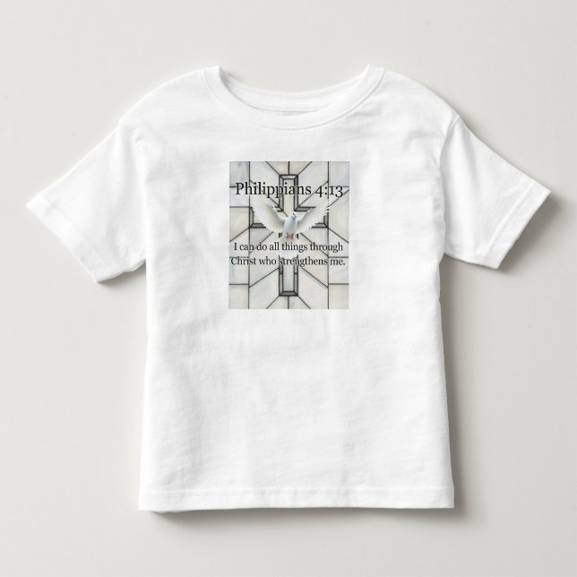 Filipperna 4:13 Bibelvers Barnens T-Shirt (Framsida)