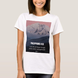 Filipperna 4:13 KJV Bibelvers Berg & Skog T Shirt