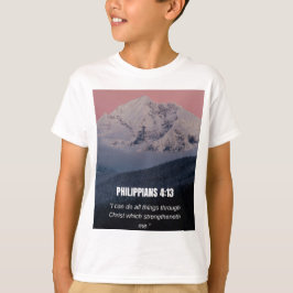 Filipperna 4:13 KJV Bibelvers Berg & Skog T Shirt