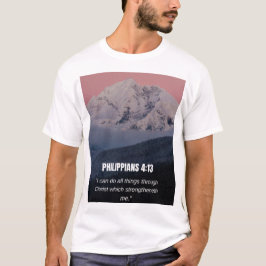 Filipperna 4:13 KJV Bibelvers Berg & Skog T Shirt