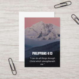Filipperna 4:13 KJV Bibelvers Berg & Skog Visitkort