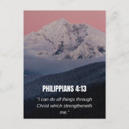 Filipperna 4:13 KJV Bibelvers Berg & Skog Vykort