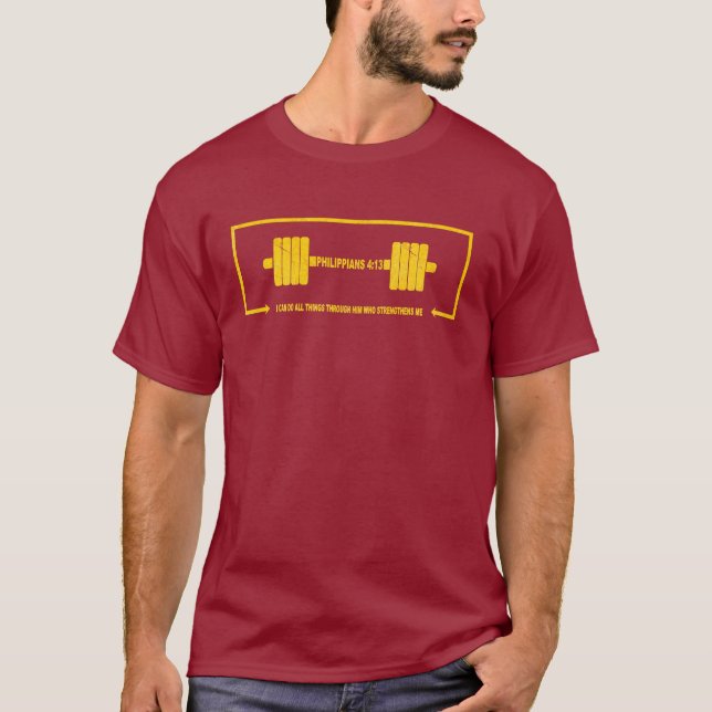 Filipperna 4:13 Kristallin Styrka T Shirt (Framsida)