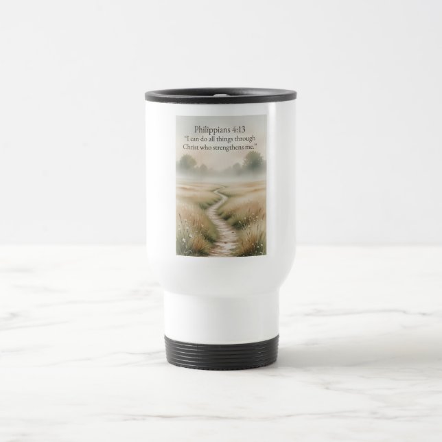 Filipperna 4:13 Kristallmugg för resor Resemugg (Center)